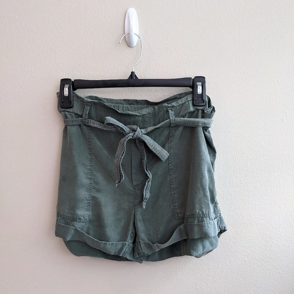 AERIE Green Tie Front Shorts - Size XS